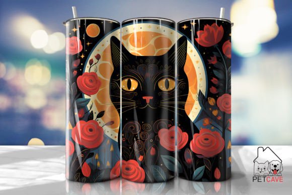 Black Cat and Flower Art Tumbler 2 Review