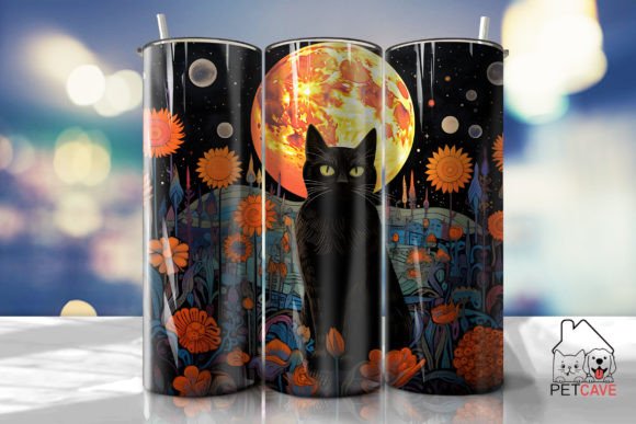 Black Cat and Flower Art Tumbler 4 Review