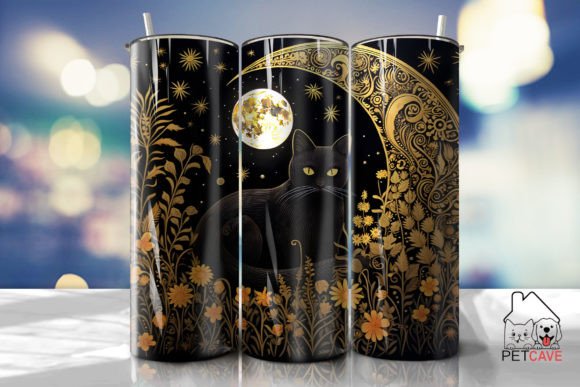 Black Cat and Moon Tumbler Embroidery Review
