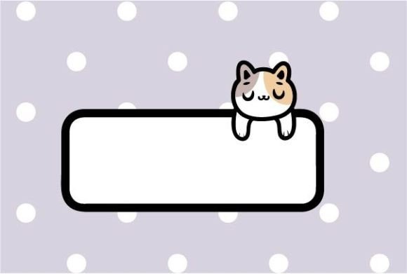 Calico Kawaii Cat Label Review for Embroidery Projects