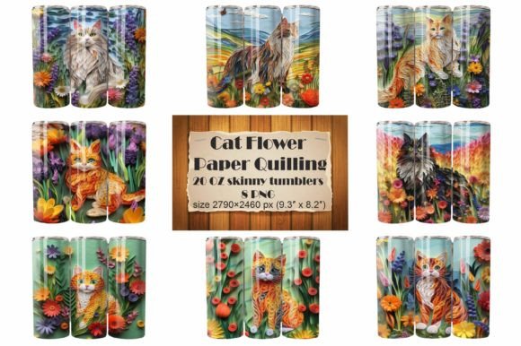 Cat Paper Quilling Tumbler Wraps Review