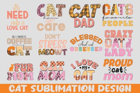 Cat PNG Sublimation Design Bundle Review