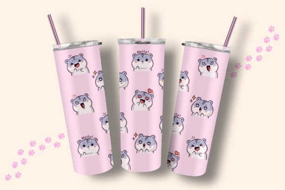Cute Cat Tumbler Wrap Template Tapered Review