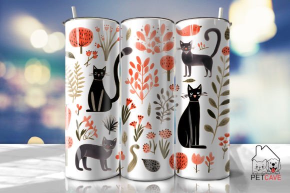 Folk Cat Tumbler Embroidery Design Review