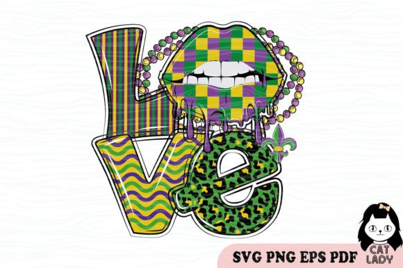 Mardi Gras Love Lip SVG PNG Sublimation Review