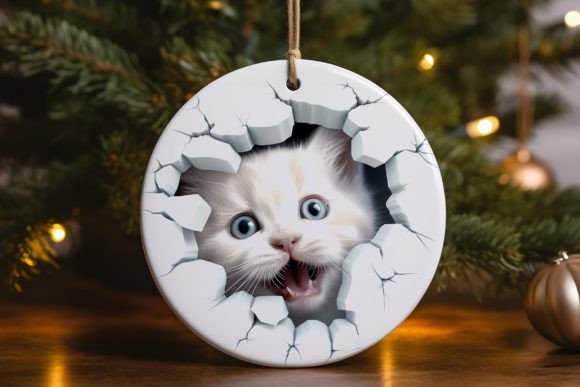 Peek-a-Boo Kitten Ornament Review for Embroidery Projects
