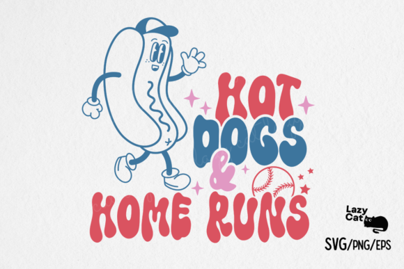 Retro Baseball Hot Dogs SVG Design Review