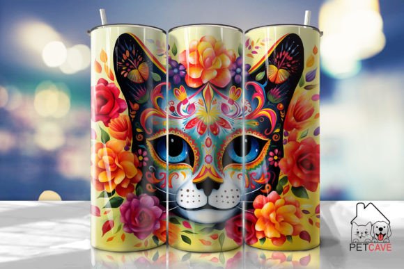 Sugar Skull Cat Tumbler Wrap Review