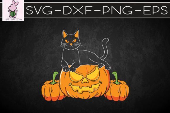 Vintage Halloween Black Cat Embroidery Design